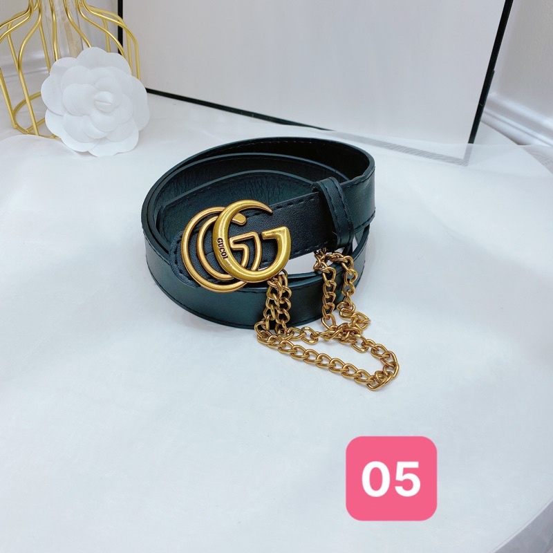 [Bigsize Phụ kiện] Dây Lưng Xích Bản 3cm Nhiều Mặt Khác Nhau, Mặt Mạ Vàng Cao Cấp